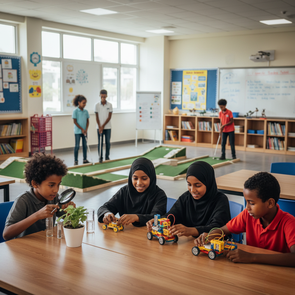 Students participating in an extra-curricular activity